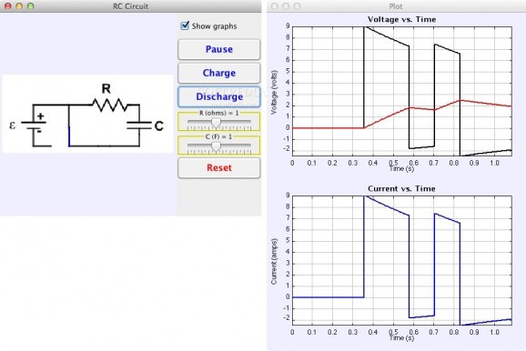 RC Circuit with Battery Model screenshot