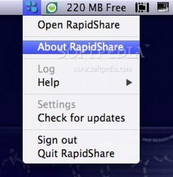 RapidShare Desktop screenshot