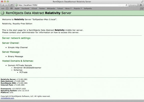 Relativity Server screenshot
