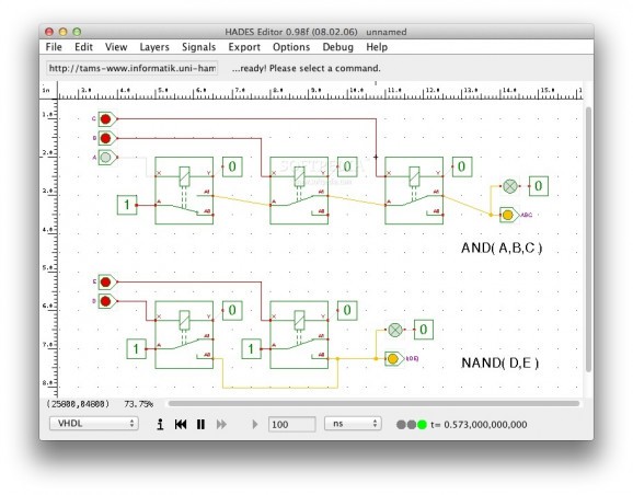 Relay-based AND and NAND gates screenshot