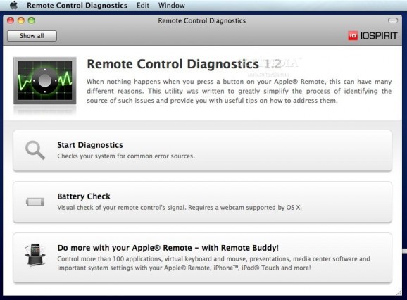 Remote Control Diagnostics screenshot