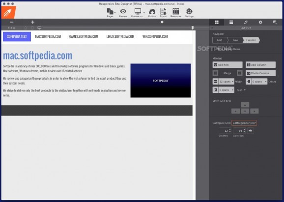 Responsive Site Designer screenshot