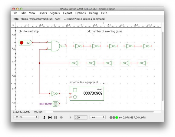 Ring oscillator screenshot