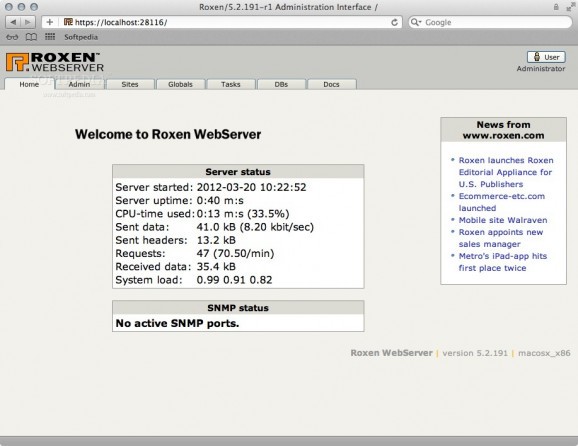 Roxen WebServer X screenshot
