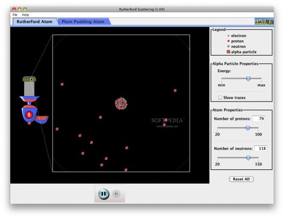 Rutherford Scattering screenshot