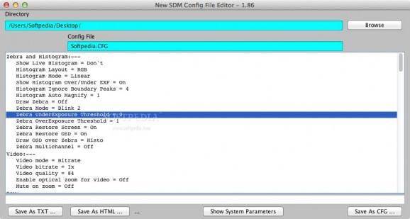 SDM Config File Editor screenshot