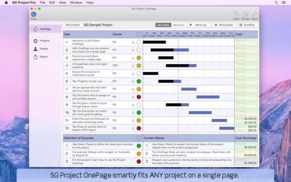 SG Project OnePage screenshot
