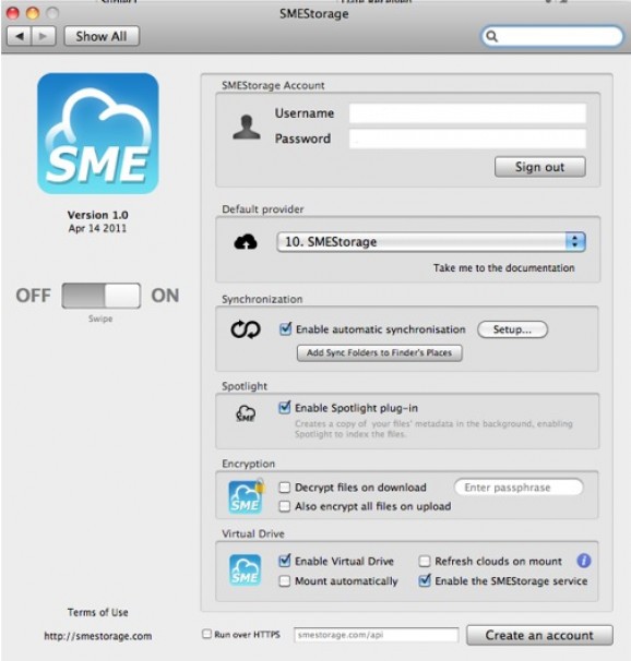 SMEStorage screenshot