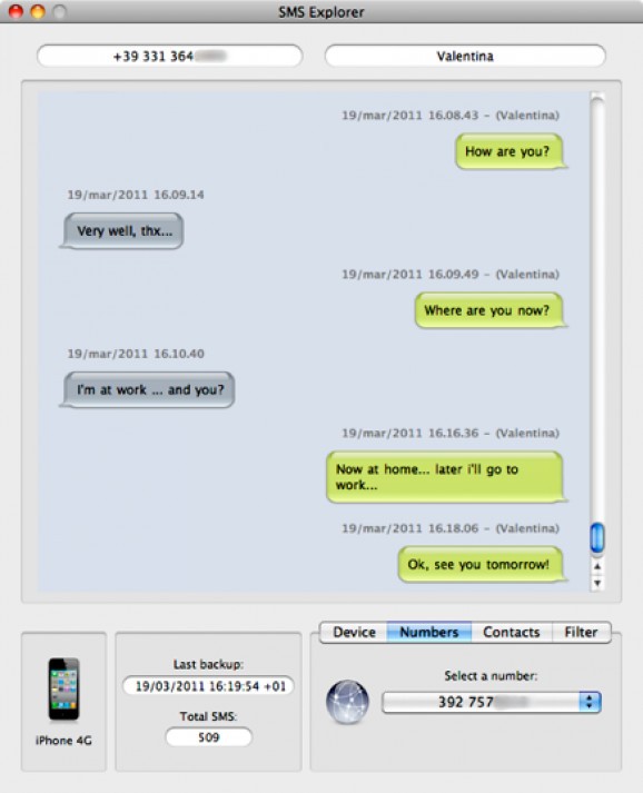 SMS Explorer screenshot