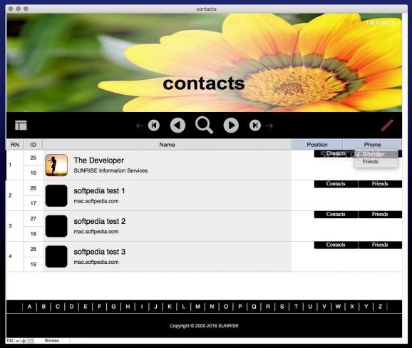 SUNRISE Contacts 2023 screenshot