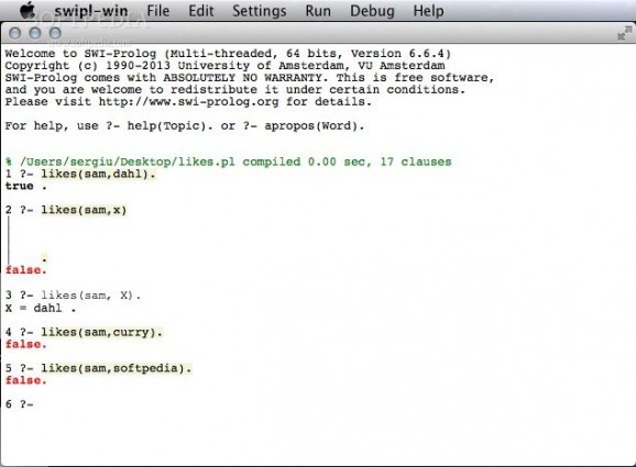 SWI-Prolog screenshot