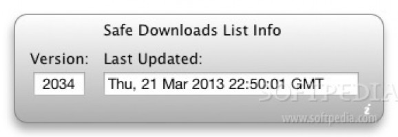 Safe Downloads Info screenshot
