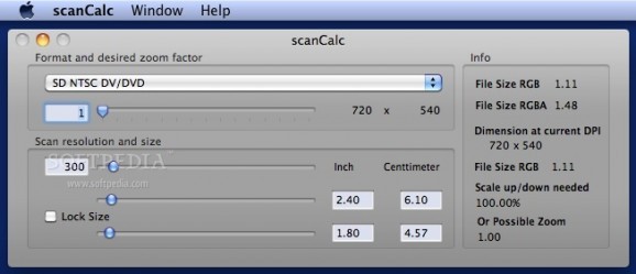 ScanCalc screenshot