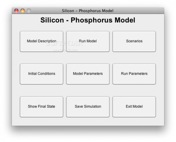 Silicate - Phosphorus Model screenshot