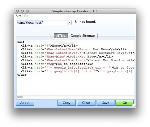 Simple Sitemap Creator screenshot