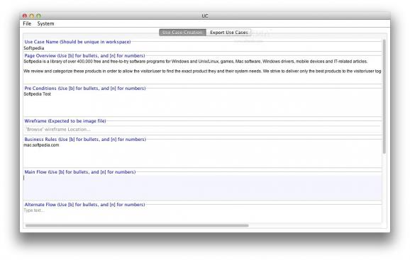 Simple Use Case Documentation Tool screenshot