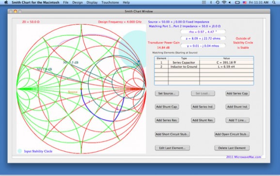 Smith Chart for the Macintosh screenshot