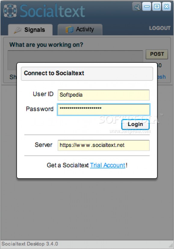 Socialtext Desktop screenshot