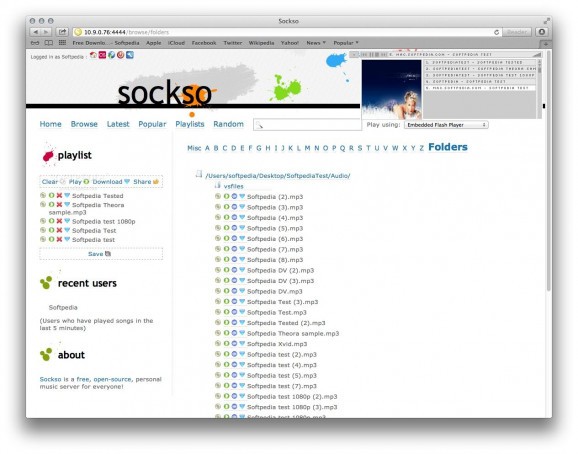 Sockso screenshot