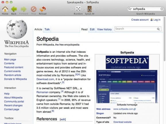 Speakapedia screenshot