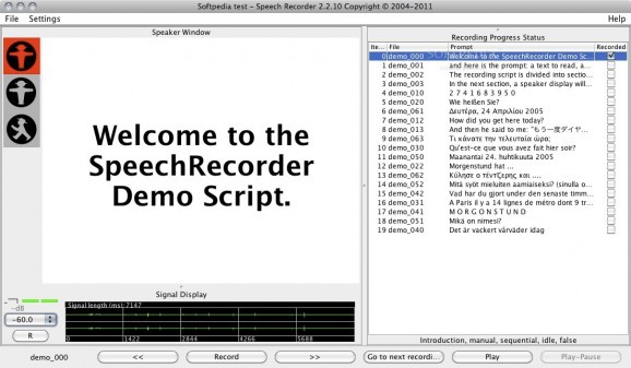 SpeechRecorder screenshot