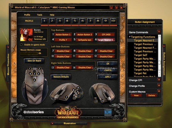 SteelSeries Cataclysm Mouse Driver screenshot