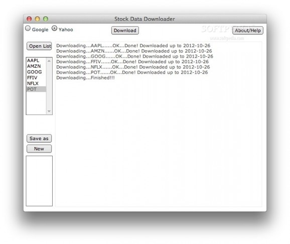 Stock Data Downloader screenshot