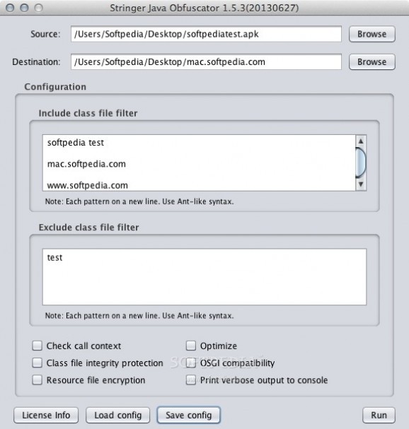 Stringer Java Obfuscator screenshot