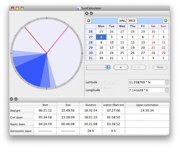 SunCalculator screenshot