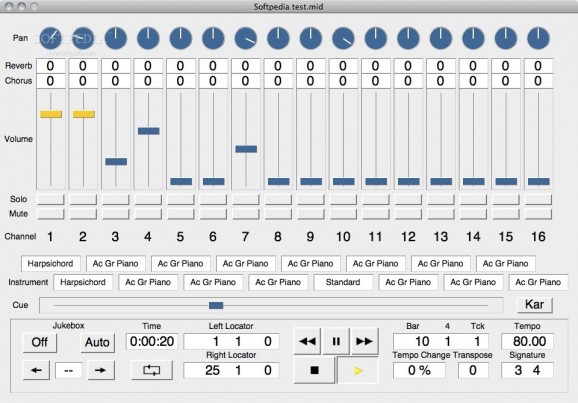 Sweet MIDI Player screenshot