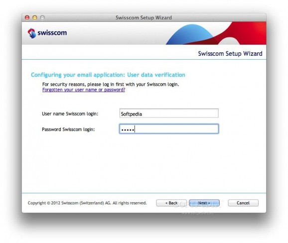 Swisscom E-Mail Create screenshot