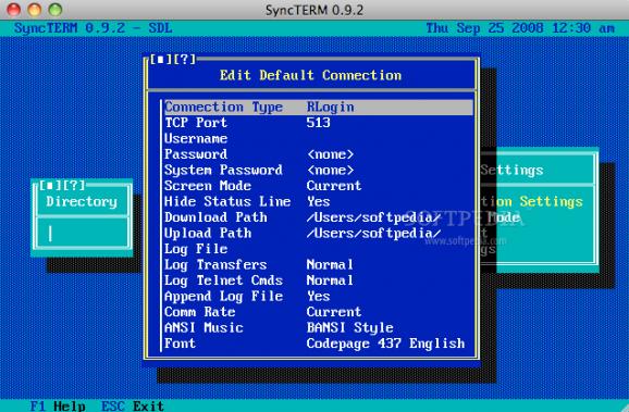 SyncTERM screenshot