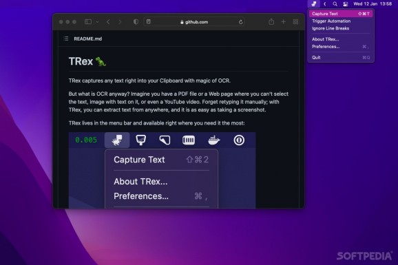 TRex screenshot