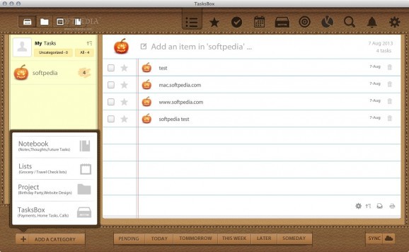 TasksBox screenshot