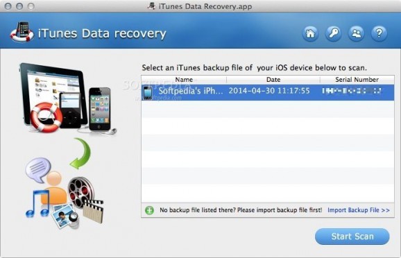 Tenorshare iTunes Data Recovery screenshot