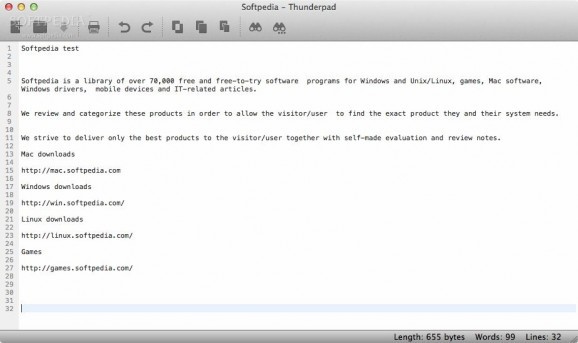 Thunderpad (formerly Textpad) screenshot