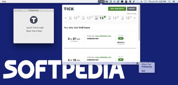 Tick Time Tracking screenshot