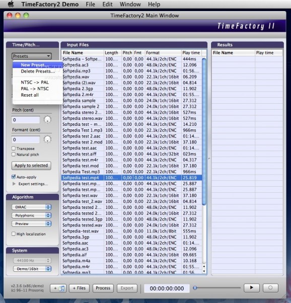 TimeFactory screenshot