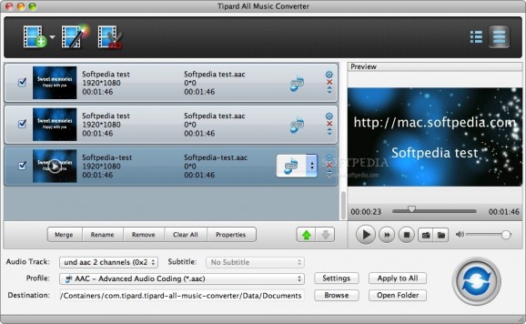 Tipard All Music Converter screenshot