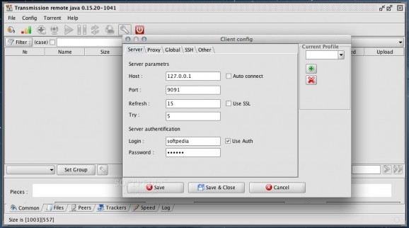 Transmission Remote for Java screenshot