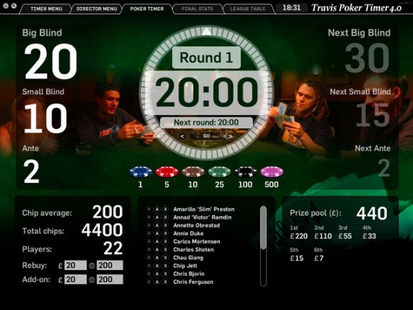 Travis Poker Timer screenshot