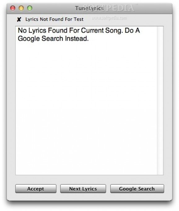 TuneLyrics screenshot