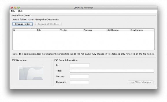 UMD File Renamer screenshot
