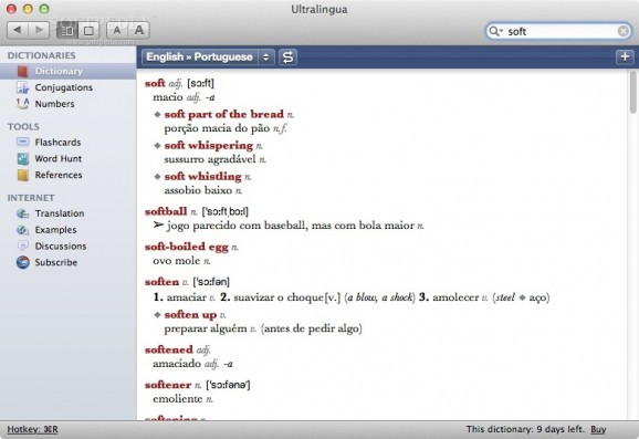 Ultralingua Portuguese-English Dictionary screenshot