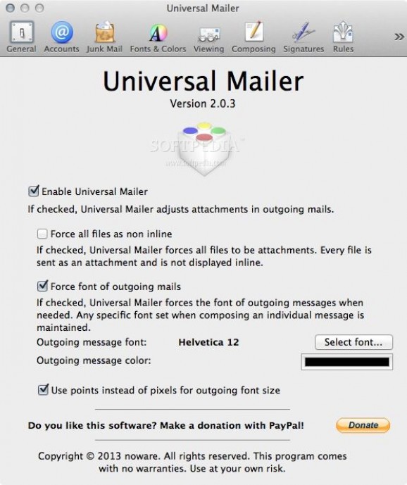 Universal Mailer screenshot