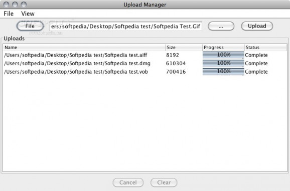 Upload Manager screenshot