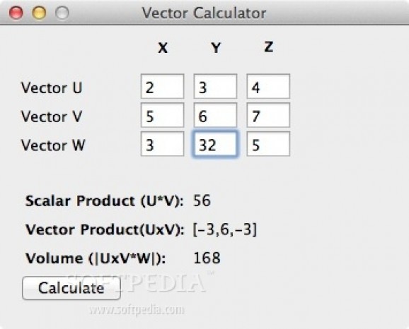 Vector Calculator screenshot