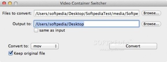 Video Container Switcher screenshot