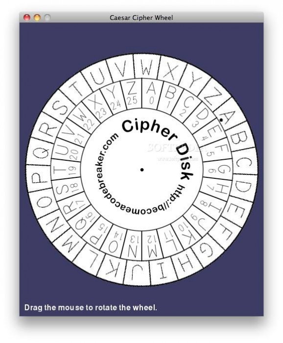 Virtual Caesar Cipher Wheel screenshot