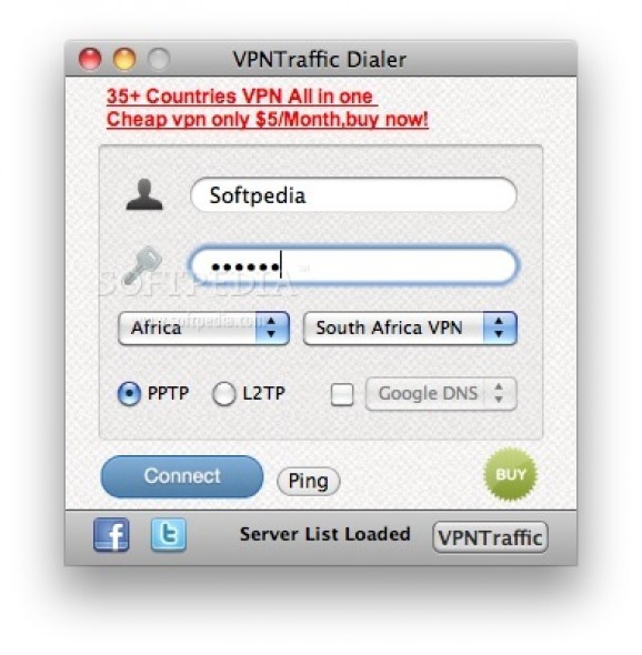 VpnTraffic Dialer screenshot